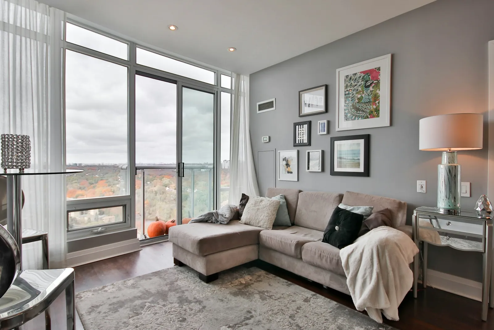 Light-filled contemporary living room